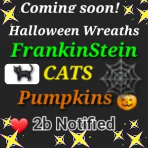 Frankenstein Cat Halloween Wreath